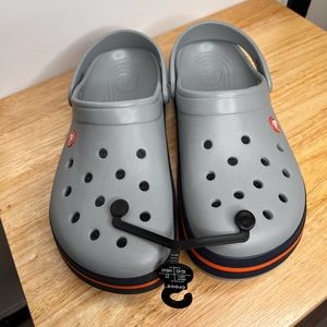 Crocs Unisex-Adult Men's and Women's Crocband Clog, Light Gray- Men 9, Women 11